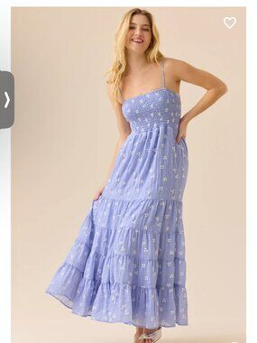 NWT Altar'd State Baylor Embroidered Maxi Dress